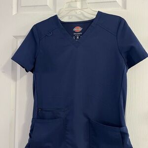 Dickies Navy Blue Scrub Top & Bottom Set